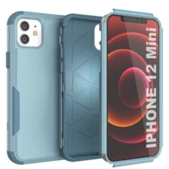 Punkcase For IPhone 12 Mini Belt Clip Multilayer Holster Case [Patron Series] [Mint] -Phone Vibe Shop punkcase iphone 12 mini belt clip holster case patron series 4 1 rugged sturdy strong durable soft inner hard outer shell protective multilayer phone cover w integrated kickstand 7 5e