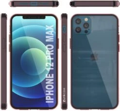 IPhone 12 Pro Max Case Punkcase® LUCID 2.0 Crystal Pink Series W/ PUNK SHIELD Screen Protector | Ultra Fit -Phone Vibe Shop punkcase iphone 12 pro max lucid 2 0 series for apple iphone se slim aluminum frame shock absorbingultimate protection slim frame virtually crystal pink 6