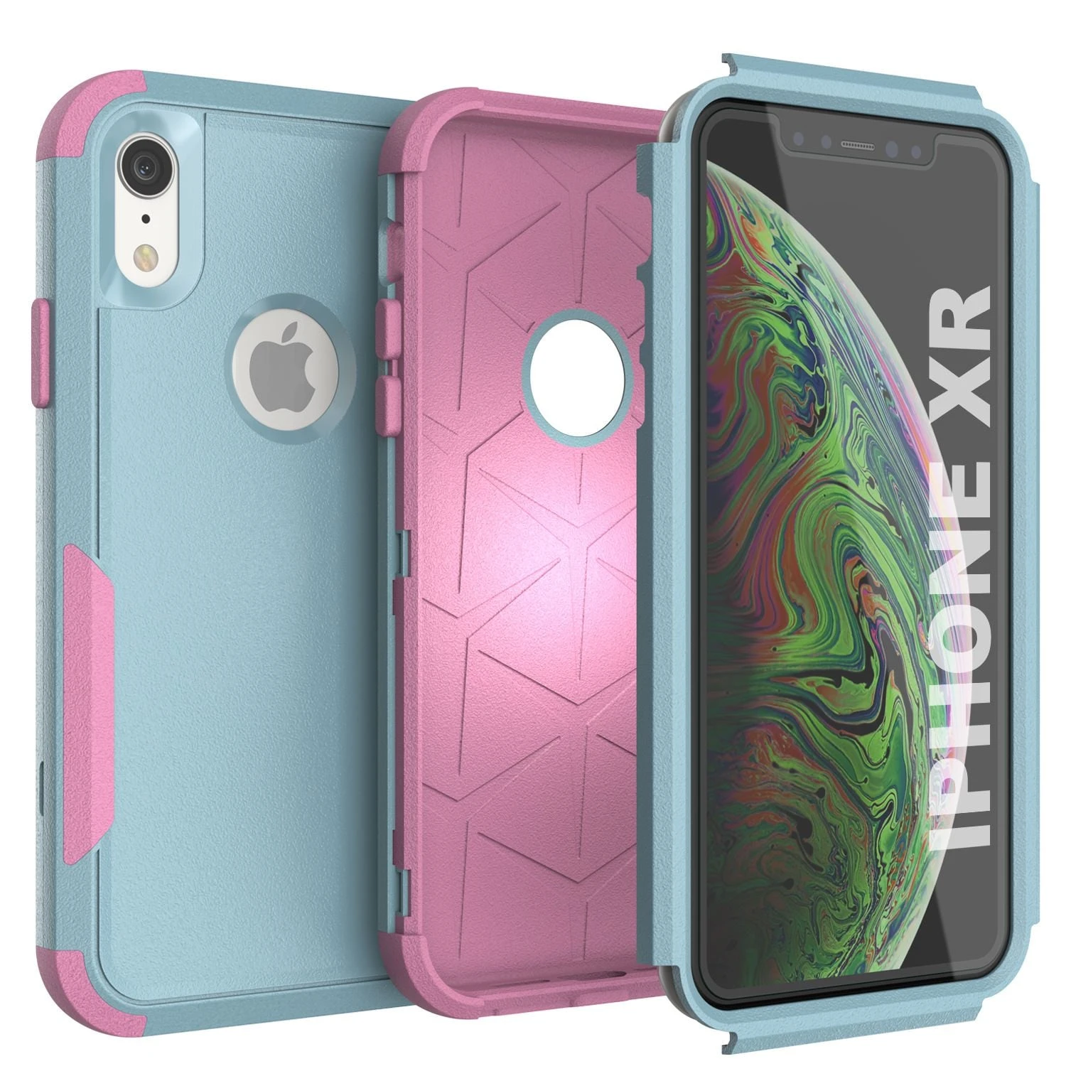 Punkcase For IPhone XR Belt Clip Multilayer Holster Case [Patron Series] [Mint-Pink] - Image 7