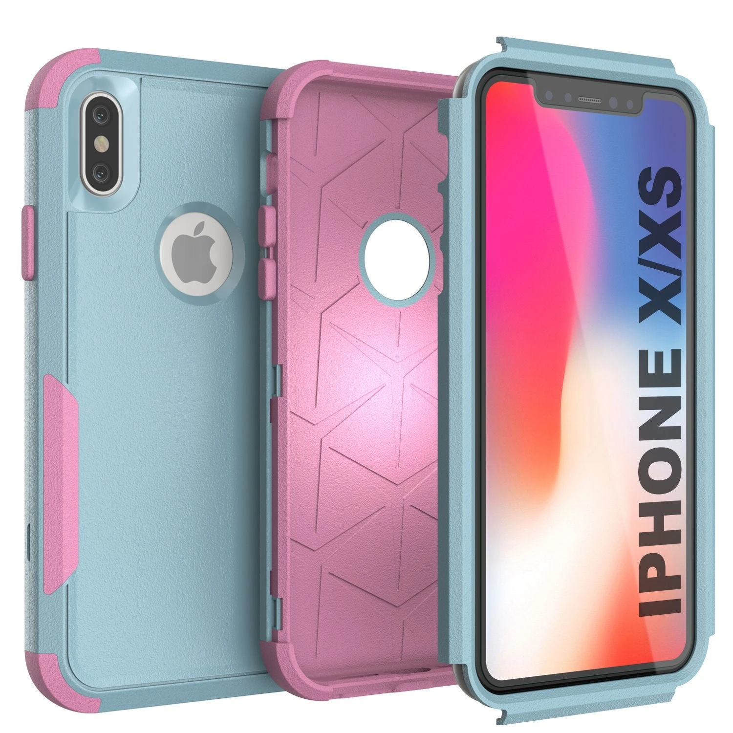Punkcase For IPhone XS Belt Clip Multilayer Holster Case [Patron Series] [Mint-Pink] - Image 7