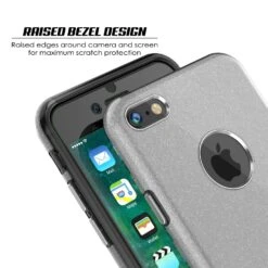 IPhone 8 Case, Punkcase Galactic 2.0 Series Ultra Slim Protective Armor TPU Cover [Silver] -Phone Vibe Shop raised bevel galactic 2 28d72b70 d102 4b6c b71f bd3de696878a