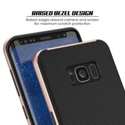 Galaxy S8 PLUS Case, PunkCase [Stealth Series] Hybrid 3-Piece Shockproof Dual Layer Cover [Non-Slip] [Soft TPU + PC Bumper] With PUNKSHIELD Screen Protector For Samsung S8+ [Rose Gold] -Phone Vibe Shop raised bezel stealth Galaxy S8 bcddd4c6 8c86 460d 94eb 2fd1d7ab7e4e