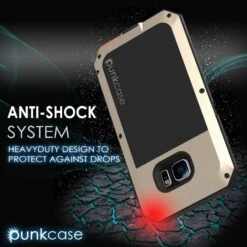 Galaxy S6 EDGECase, PUNKcase Metallic Gold ShockproofSlim Metal Armor Case -Phone Vibe Shop rose gold f73a9517 d571 4000 a51f a0327e663d98