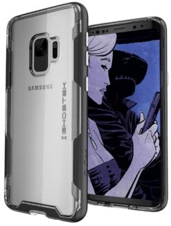Galaxy S9 Clear Protective Case | Cloak 3 Series [Black]