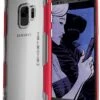 Galaxy S9 Clear Protective Case | Cloak 3 Series [Red] -Phone Vibe Shop samsung galaxy s9 clear protective shockproof armor case cover red 001