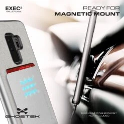 Galaxy S9+ Protective Wallet Case | Exec 2 Series [Red] -Phone Vibe Shop samsung galaxy s9 plus wallet card case shockproof armor magnetic mount cover red 008