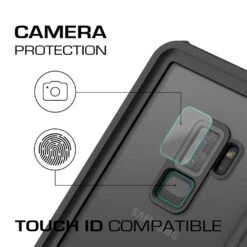 Galaxy S9+ Plus Rugged Waterproof Case | Nautical Series | [Black] -Phone Vibe Shop samsung galaxy s9 plus waterproof case cover armor shockproof black 005