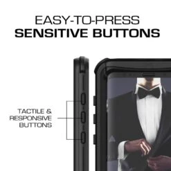 Galaxy S9+ Plus Rugged Waterproof Case | Nautical Series | [Black] -Phone Vibe Shop samsung galaxy s9 plus waterproof case cover armor shockproof black 006