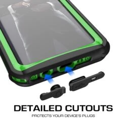 Galaxy S9+ Plus Rugged Waterproof Case | Nautical Series | [Geen] -Phone Vibe Shop samsung galaxy s9 plus waterproof case cover armor shockproof green 005