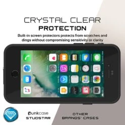 IPhone 8 Waterproof Case, Punkcase [Black] [StudStar Series] [Slim Fit] [IP68 Certified][Dirtproof] [Snowproof] -Phone Vibe Shop screen studstar iphone 7 1dd18b82 e2a3 4771 a855 18eedec8725f