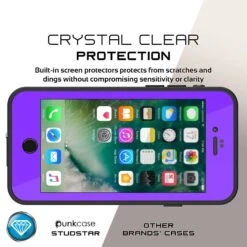IPhone 8 Waterproof Case, Punkcase [Purple] [StudStar Series] [Slim Fit][IP68 Certified][Dirtproof] [Snowproof] -Phone Vibe Shop screen studstar iphone 7 5c865db3 73bb 4b14 9ed5 b7eab9e8065a