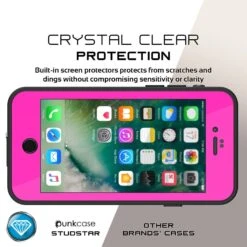 IPhone 8 Waterproof Case, Punkcase [Pink] [StudStar Series] [Slim Fit][IP68 Certified][Dirtproof] [Snowproof] -Phone Vibe Shop screen studstar iphone 7 a6e83273 1de0 4e8a 996b 4836c86528e7