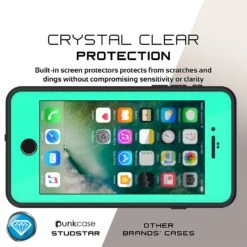 IPhone 8+ Plus Waterproof Case, Punkcase [StudStar Series] [Teal] [Slim Fit] Shockproof] [Dirtproof] [Snowproof] Armor Cover -Phone Vibe Shop screen studstar iphone 7plus 5f569d93 979e 4a31 ae8d 4ce2c916b702