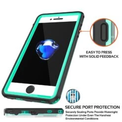 Apple IPhone SE (4.7") Waterproof Case, PUNKcase CRYSTAL Teal W/ Attached Screen Protector| Warranty -Phone Vibe Shop secure crystal iphone 7 2da6ff3c c5ca 4dd0 8880 6b06f0a01ae6