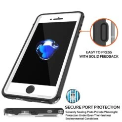 Apple IPhone 8 Waterproof Case, PUNKcase CRYSTAL White W/ Attached Screen Protector| Warranty 14 Apple IPhone 8 Waterproof Case, PUNKcase CRYSTAL White W/ Attached Screen Protector| Warranty -Phone Vibe Shop secure crystal iphone 7 6271a0a1 325c 41d8 9be1 4d59cf97949f