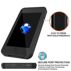 IPhone SE (4.7") Waterproof Case, Punkcase [Black] [StudStar Series] [Slim Fit] [IP68 Certified][Dirtproof] [Snowproof] -Phone Vibe Shop secure studstar iphone 7 ecbd3cbf 8b97 4f6a 8f21 6981997c2705