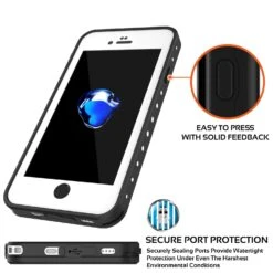 IPhone 7 Waterproof IP68 Case, Punkcase [White] [StudStar Series] [Slim Fit] [Dirtproof] [Snowproof] -Phone Vibe Shop secure studstar iphone 7 f77a3a49 dc8f 4e39 9221 9eedf645a4dd