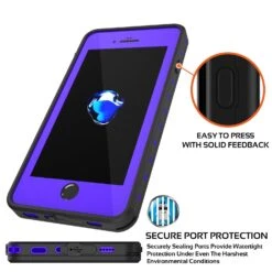 IPhone 8+ Plus Waterproof Case, Punkcase [StudStar Series] [Purple] [Slim Fit] [Shockproof] [Dirtproof] [Snowproof] Armor Cover -Phone Vibe Shop secure studstar iphone 7plus d91492de 259b 4d2a 8610 22cf3db91ac7