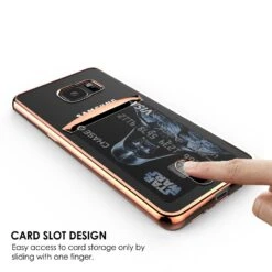 Galaxy S7 Case, PUNKCASE® LUCID Rose Gold Series | Card Slot | SHIELD Screen Protector | Ultra Fit -Phone Vibe Shop sliding carD 1b13a477 491f 4d85 a64f 0b9b932ae3d2