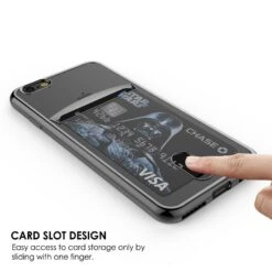 IPhone SE (4.7") Case, PUNKCASE® LUCID Black Series | Card Slot | SHIELD Screen Protector | Ultra Fit -Phone Vibe Shop sliding card lucid iphone 7 6ecdc087 6761 4aae aab4 30811eab9d64