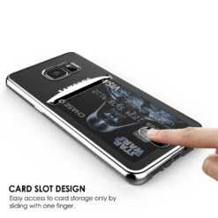 Galaxy S6 EDGE Case, PUNKCASE® LUCID Silver Series | Card Slot | SHIELD Screen Protector | Ultra Fit -Phone Vibe Shop sliding card lucid s6edge 0306b4f1 8615 4495 b163 02773a879d75