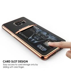 Galaxy S6 EDGE Case, PUNKCASE® LUCID Rose Gold Series | Card Slot | SHIELD Screen Protector -Phone Vibe Shop sliding card lucid s6edge d31a8982 1066 46be 92e0 5bc2bb96be7b