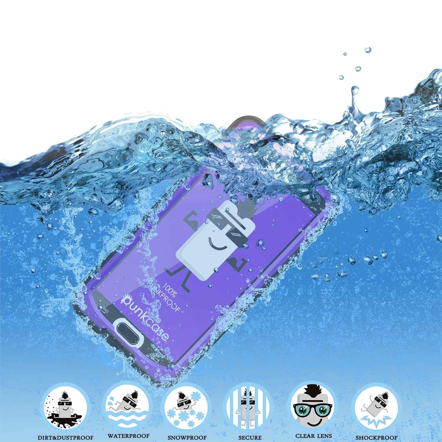 Galaxy Note 5 Waterproof Case, PunkCase StudStar Purple Shock/Dirt/Snow Proof | Lifetime Warranty 9 Galaxy Note 5 Waterproof Case, PunkCase StudStar Purple Shock/Dirt/Snow Proof | Lifetime Warranty - Image 7