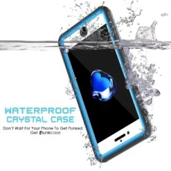 Apple IPhone 8 Waterproof Case, PUNKcase CRYSTAL Light BlueW/ Attached Screen Protector| Warranty -Phone Vibe Shop underwater crystal iphone 7 0dd621e3 a1c6 4c4b a266 ec93c79e0c5f