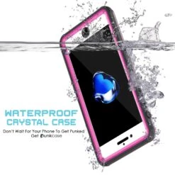 Apple IPhone SE (4.7") Waterproof Case, PUNKcase CRYSTAL Pink W/ Attached Screen Protector| Warranty -Phone Vibe Shop underwater crystal iphone 7 ae7ebde3 5edd 41f4 89df 07d5f6aebd28