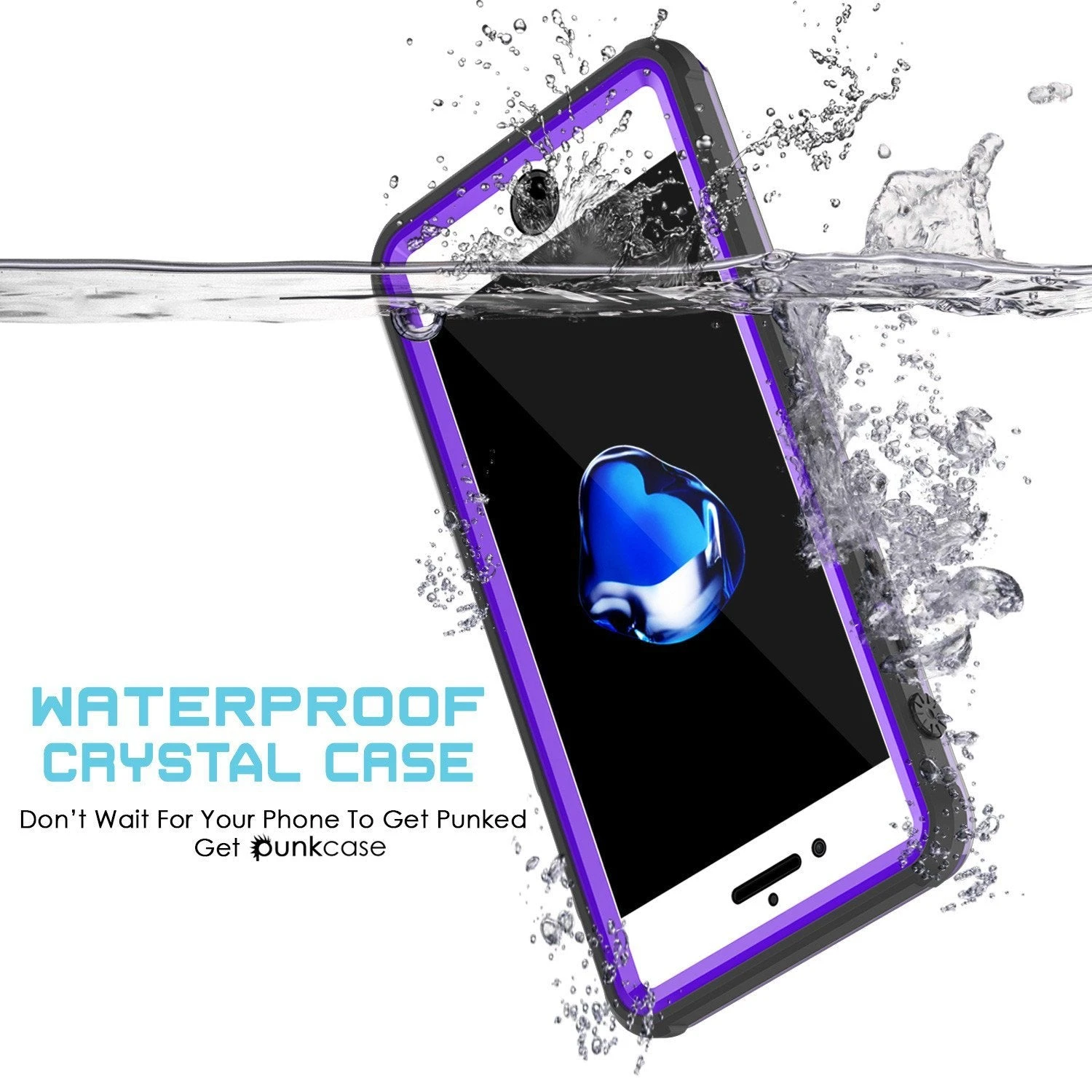 Apple IPhone 8 Waterproof Case, PUNKcase CRYSTAL Purple W/ Attached Screen Protector| Warranty 5 Apple IPhone 8 Waterproof Case, PUNKcase CRYSTAL Purple W/ Attached Screen Protector| Warranty - Image 3