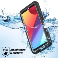 LG G6 Waterproof Case, Punkcase [Extreme Series] [Slim Fit] [IP68 Certified] Built In Screen Protector [BLACK] -Phone Vibe Shop underwater extreame LG G6 a65ce389 ea27 4ec2 897a 996de810c383