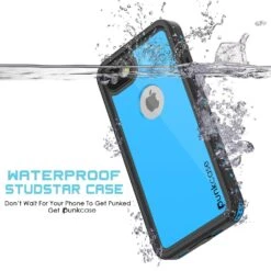 IPhone 8 Waterproof Case, Punkcase [Light Blue] [StudStar Series][Slim Fit] [IP68 Certified] [Dirt/Snow Proof] -Phone Vibe Shop underwater studstar iphone 7 1895fd54 f636 4890 92cd 8dbaaf1c1466