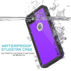 IPhone SE (4.7") Waterproof Case, Punkcase [Purple] [StudStar Series] [Slim Fit][IP68 Certified][Dirtproof] [Snowproof] -Phone Vibe Shop underwater studstar iphone 7 19bc3889 ab46 4971 a89b d3e7348444bc