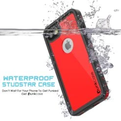 IPhone 7 Waterproof IP68 Case, Punkcase [Red] [StudStar Series] [Slim Fit] [Dirtproof] [Snowproof] -Phone Vibe Shop underwater studstar iphone 7 3f7f297b 06b7 498d bbf6 2afbcd7b0d70