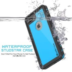IPhone 8+ Plus Waterproof Case, Punkcase [StudStar Series] [Light Blue] [Slim Fit] [Shockproof] [Dirtproof] [Snowproof] Armor Cover -Phone Vibe Shop underwater studstar iphone 7plus 8d6a7ded eff4 4258 8882 4794aa7044f2