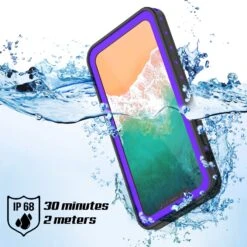 IPhone X Waterproof IP68 Case, Punkcase [Purple] [StudStar Series] [Slim Fit] [Dirtproof] -Phone Vibe Shop underwater studstar iphone8 d76f6333 1f0a 4efc a905 d6c6ce095a7d