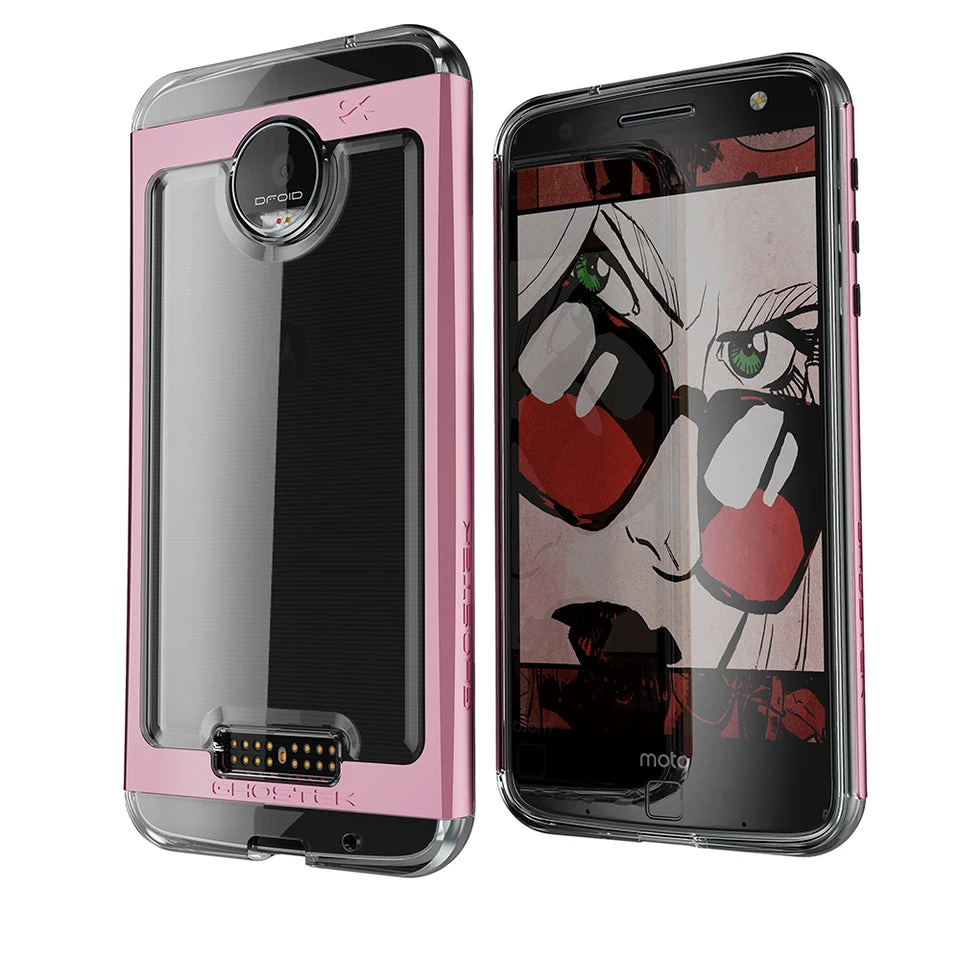 Motorola Moto Z Force Case, Ghostek Cloak 2.0 Pink Series W/ Screen Protector | Aluminum Frame 3 Motorola Moto Z Force Case, Ghostek Cloak 2.0 Pink Series W/ Screen Protector | Aluminum Frame