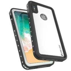 IPhone X Waterproof IP68 Case, Punkcase [White] [StudStar Series] [Slim Fit] [Dirtproof] -Phone Vibe Shop view1 studstar iphone8