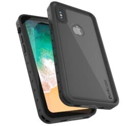 IPhone X Waterproof IP68 Case, Punkcase [Black] [StudStar Series] [Slim Fit] [Dirtproof] -Phone Vibe Shop view1 studstar iphone8 54f88679 3a00 4f71 a0e8 b26625b7c778