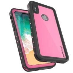 IPhone X Waterproof IP68 Case, Punkcase [Pink] [StudStar Series] [Slim Fit] [Dirtproof] -Phone Vibe Shop view1 studstar iphone8 ceda8595 3e2c 4118 b25d 819bcfd95b24