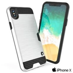 IPhone X Case, PUNKcase [SLOT Series] Slim Fit Dual-Layer Armor Cover & Tempered Glass PUNKSHIELD Screen Protector For Apple IPhone X [White] -Phone Vibe Shop view2 slot case iphone x afc19684 398a 4877 9c63 c9c6cfbad20e