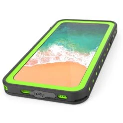 IPhone X Waterproof IP68 Case, Punkcase [Light Green] [StudStar Series] [Slim Fit] [Dirtproof] -Phone Vibe Shop view2 studstar iphone8 ebce90a3 82d8 4c3a a201 8c848fb17240