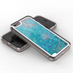 IPhone 7 Case, PunkCase LIQUID Teal Series, Protective Dual Layer Floating Glitter Cover -Phone Vibe Shop view liquid iphone 7 6cf3964f 2721 4126 8323 8d833570e168