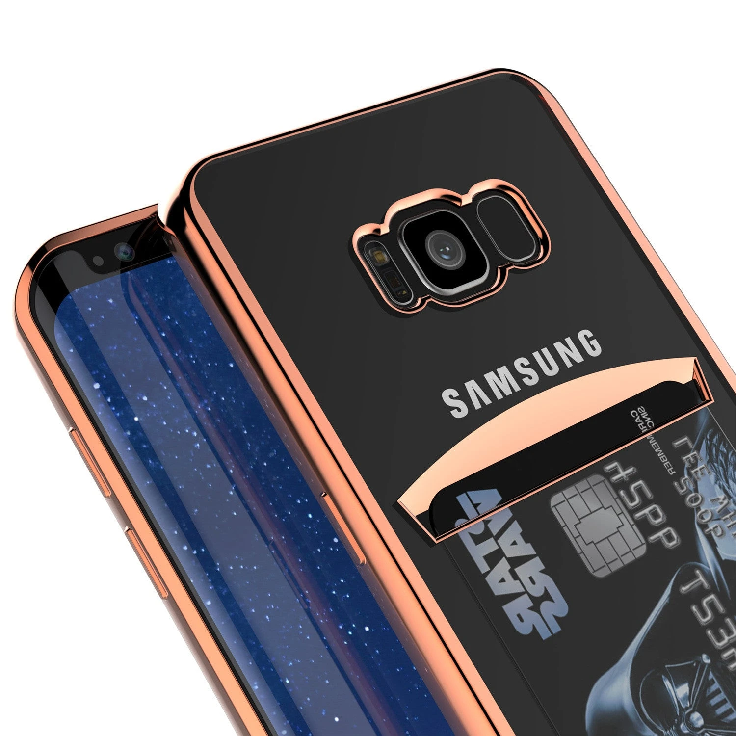 Galaxy S8 Plus Case, PUNKCASE® LUCID Rose Gold Series | Card Slot | SHIELD Screen Protector 6 Galaxy S8 Plus Case, PUNKCASE® LUCID Rose Gold Series | Card Slot | SHIELD Screen Protector - Image 4