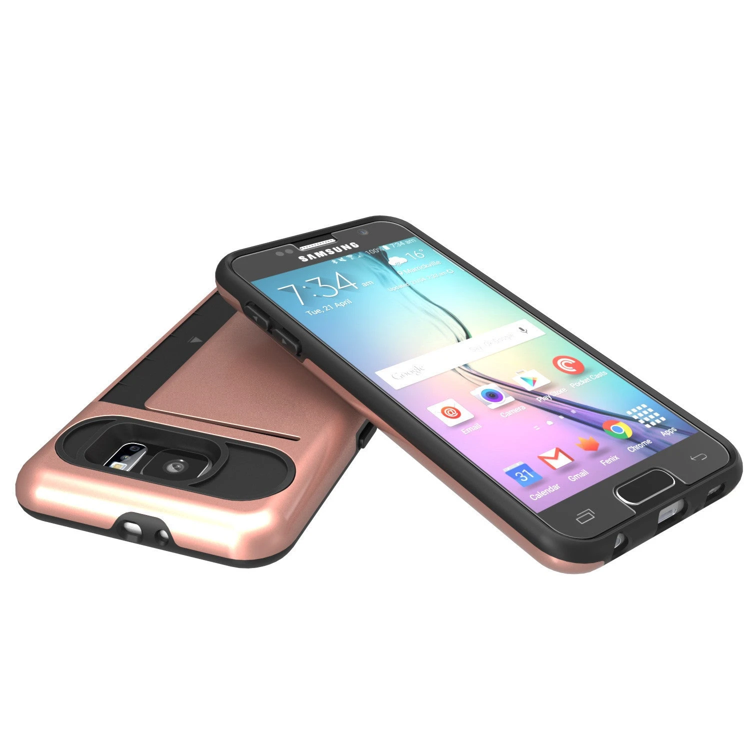 Galaxy S6 EDGE Plus Case PunkCase CLUTCH Rose Gold Series Slim Armor Soft Cover W/ Screen Protector 8 Galaxy S6 EDGE Plus Case PunkCase CLUTCH Rose Gold Series Slim Armor Soft Cover W/ Screen Protector - Image 6